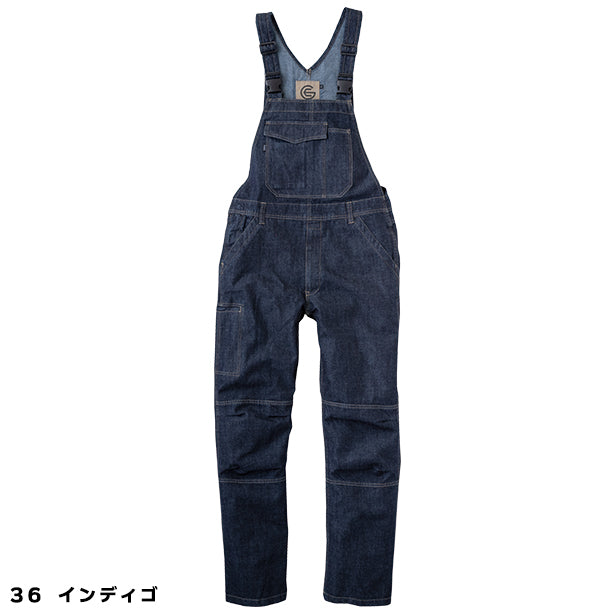メーカー:GRACE ENGINEER'S 品名&品番:GRACE ENGINEER'S SK-GE-574 プロ仕様デニム調サロペット(オプション表示用) カラー:インディゴ