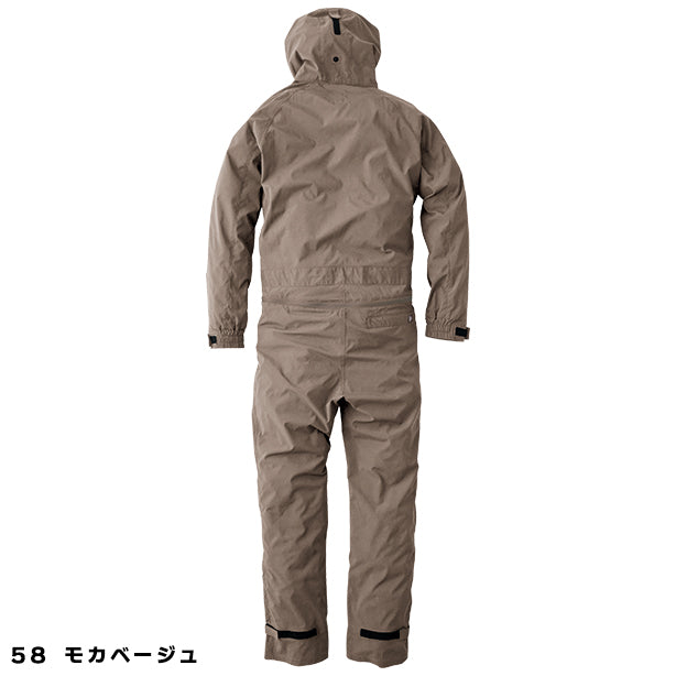 メーカー:GRACE ENGINEER'S 品名&品番:GRACE ENGINEER'S SK-GE-760 撥水アウターつなぎ カラー:モカベージュ(バックスタイル)