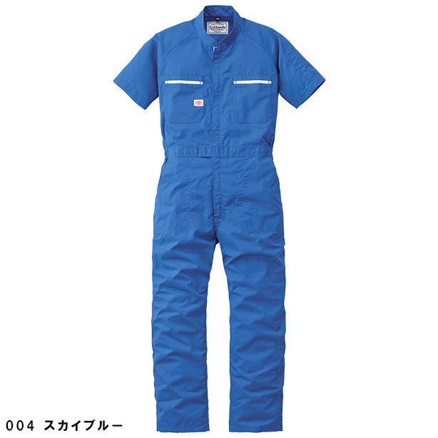 メーカー:YAMADATATSU 品名&品番:YAMADATATSU YD-6801 スタンダード半袖つなぎ服(オプション表示用) カラー:スカイブルー
