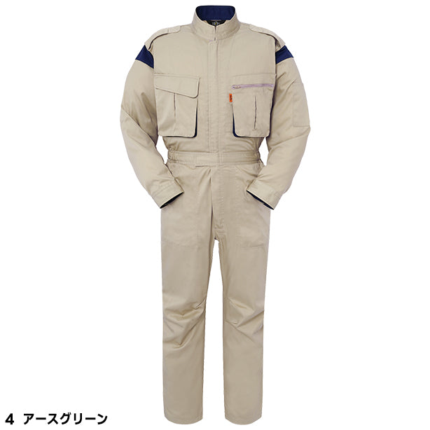 メーカー:YAMATAKA 品名&品番:YAMATAKA DON-9990 春夏長袖メカニック向けツナギ(オプション表示用) カラー:アースグリーン