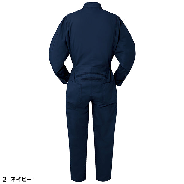 メーカー:YAMATAKA 品名&品番:YAMATAKA DON-10 ベーシックツナギ服 カラー:ネイビー(バックスタイル)
