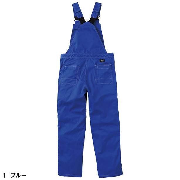 メーカー:YAMATAKA 品名&品番:YAMATAKA DON-115 動きやすさバツグンサロペット カラー:ブルー(バックスタイル)