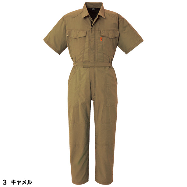 メーカー:YAMATAKA 品名&品番:YAMATAKA DON-311 春夏農作業用半袖ツナギ(オプション表示用) カラー:キャメル