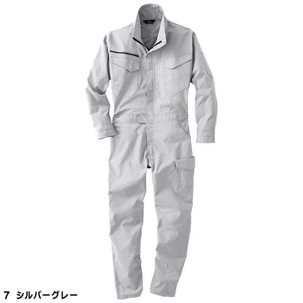 メーカー:YAMATAKA 品名&品番:YAMATAKA DON-6501 ストレッチつなぎ(オプション表示用) カラー:シルバーグレー