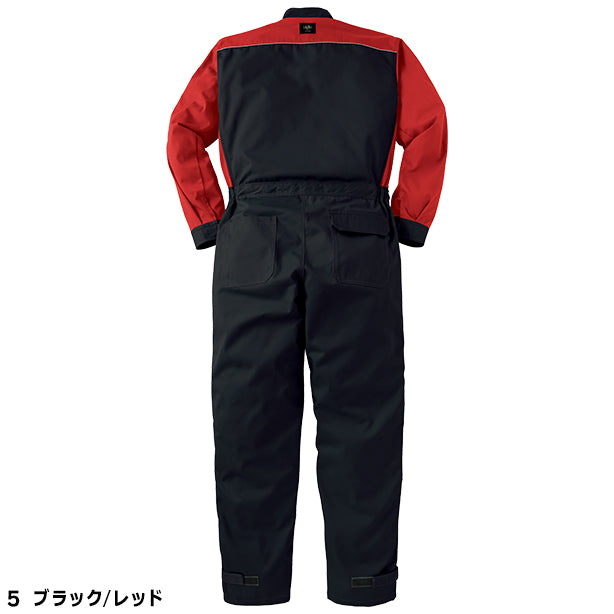 メーカー:YAMATAKA 品名&品番:YAMATAKA DON-7051 メカニックスーツ カラー:ブラック/レッド(バックスタイル)