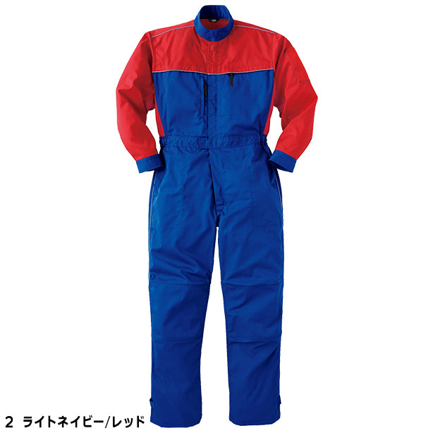 メーカー:YAMATAKA 品名&品番:YAMATAKA DON-7051 メカニックスーツ(一覧表示用) カラー:ライトネイビー/レッド