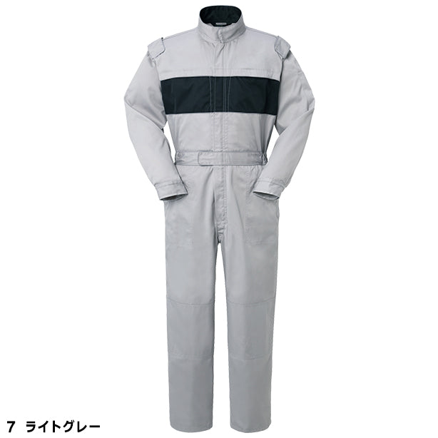 メーカー:YAMATAKA 品名&品番:YAMATAKA DON-7575 肩章付きツナギ服(オプション表示用) カラー:ライトグレー