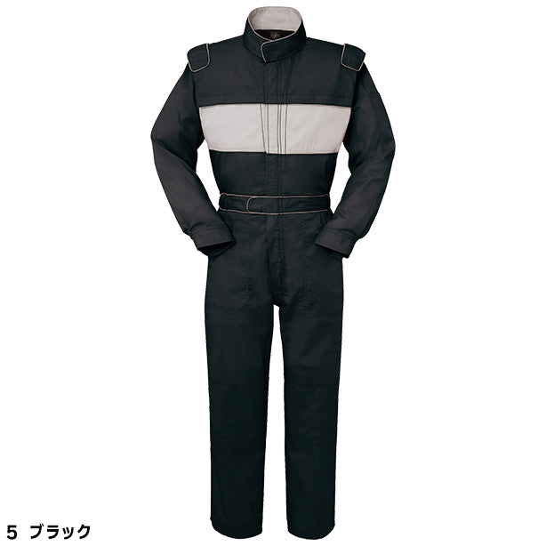メーカー:YAMATAKA 品名&品番:YAMATAKA DON-758 春夏長袖肩章付きツナギ服(オプション表示用) カラー:ブラック