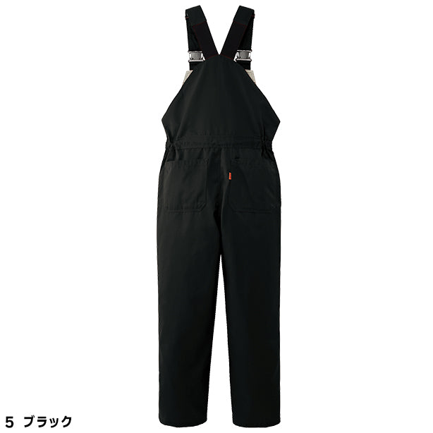 メーカー:YAMATAKA 品名&品番:YAMATAKA DON-8101 耐久撥水サロペット カラー:ブラック(バックスタイル)