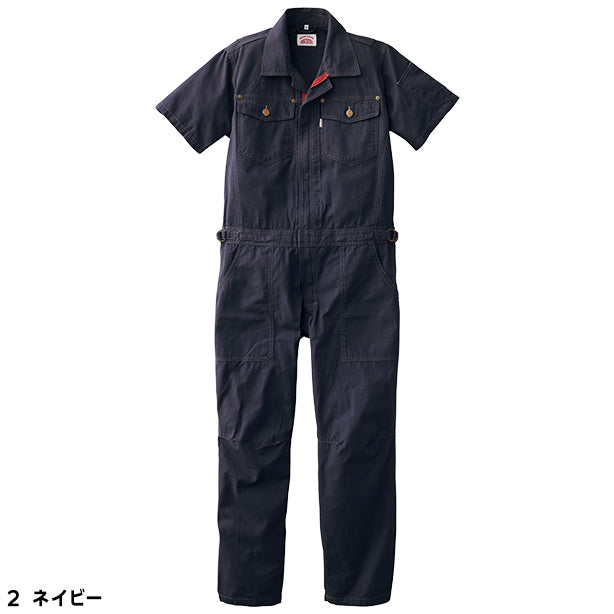 メーカー:YAMATAKA 品名&品番:YAMATAKA DON-RH3003 ROUND HOUSE キャンバス生地半袖カバーオール(一覧表示用) カラー:ネイビー