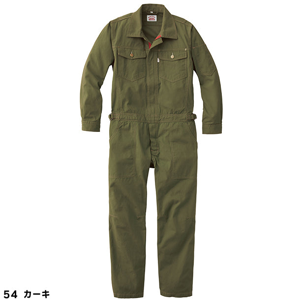 メーカー:YAMATAKA 品名&品番:YAMATAKA ROUND HOUSE DON-RH-3002 キャンバス生地長袖カバーオール(オプション表示用) カラー:カーキ