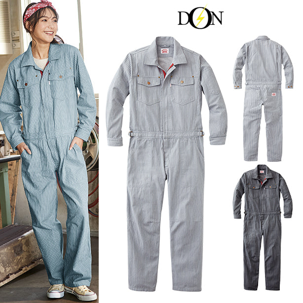 メーカー:YAMATAKA 品名&品番:YAMATAKA ROUND HOUSE DON-RH-3004 ヒッコリー長袖カバーオール(オプション表示用)