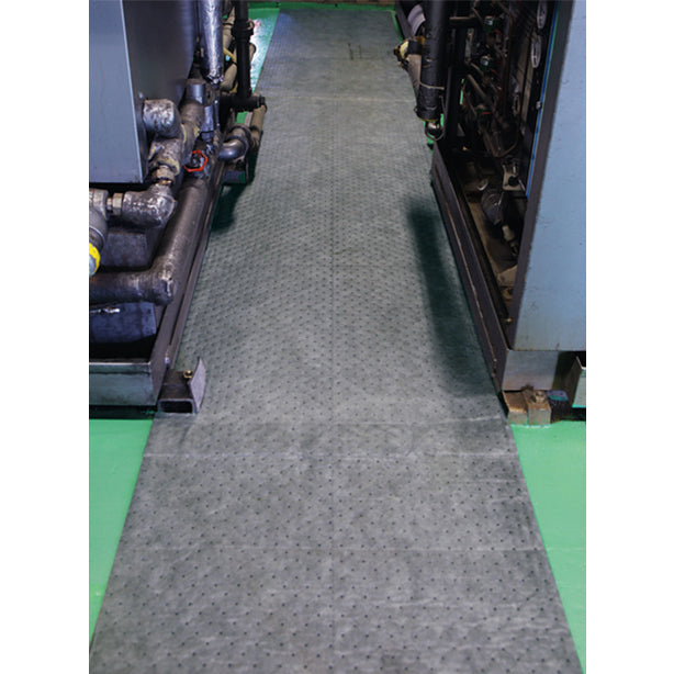 吸着ロールPS2300(水、油、溶剤等・広範囲養生用)・幅76cm×長さ46m・厚み約3mm・床面設置の使用イメージ