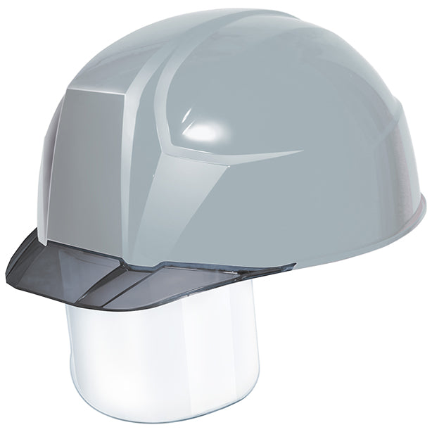 AA23-CS 軽神ヘルメット【ライナーあり/通気孔なし/シールド付】 商品コード:AA23-CS 色:⑨ライトグレー×スモーク(一覧表示用)