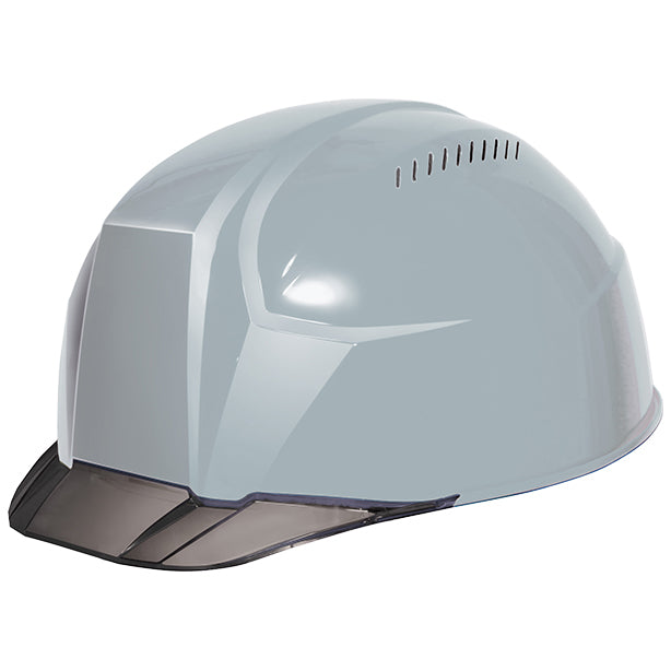 AA23-CV 軽神ヘルメット【ライナーあり/通気孔あり】 商品コード:AA23-CV 色:⑨ライトグレー×スモーク(一覧表示用)