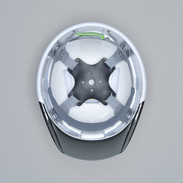 【警備用】透明ひさしヘルメット【ライナーあり/通気孔あり】 商品コード:SYA-CVKP-KB 内装