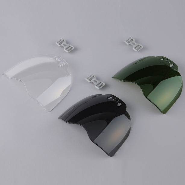 超高性能ヘルメット【ライナーあり/通気孔あり/シールド付】 シールドカラーは3色