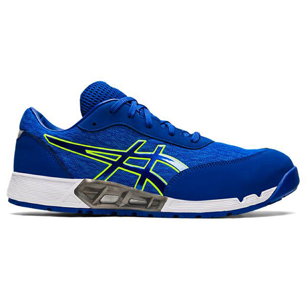 メーカー:ASICS 品名&品番:ASICS OT-212 ウィンジョブ® 通気性重視のプロスニーカー【JSAA A種認定】【耐油】【普通作業用】 アシックスブルー × エレクトリックブルー サイド