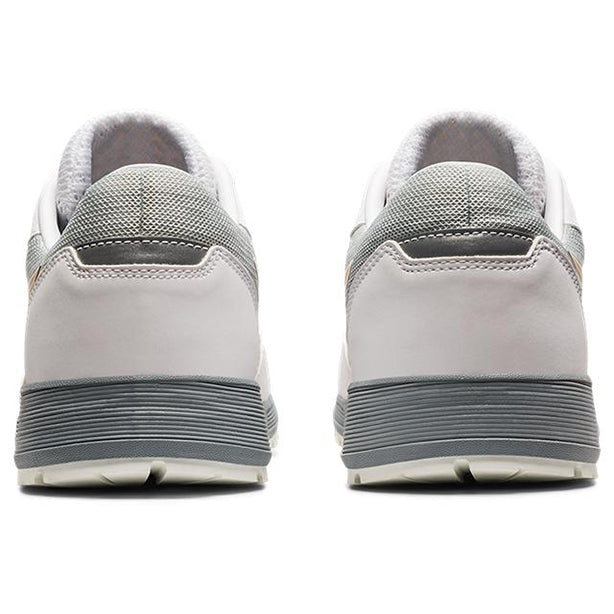 メーカー:ASICS 品名&品番:ASICS OT-212 ウィンジョブ® 通気性重視のプロスニーカー【JSAA A種認定】【耐油】【普通作業用】 ホワイト × ピュアアゴールド 後ろ
