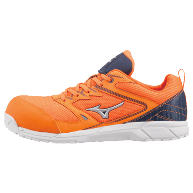 メーカー:MIZUNO 品名&品番:MIZUNO ATC-F1GA1803 ムレにくさNo1プロスニーカー オールマイティVS【JSAA A種認定】【耐滑】【普通作業用】(オプション表示用) カラー:オレンジシルバー × ネイビー