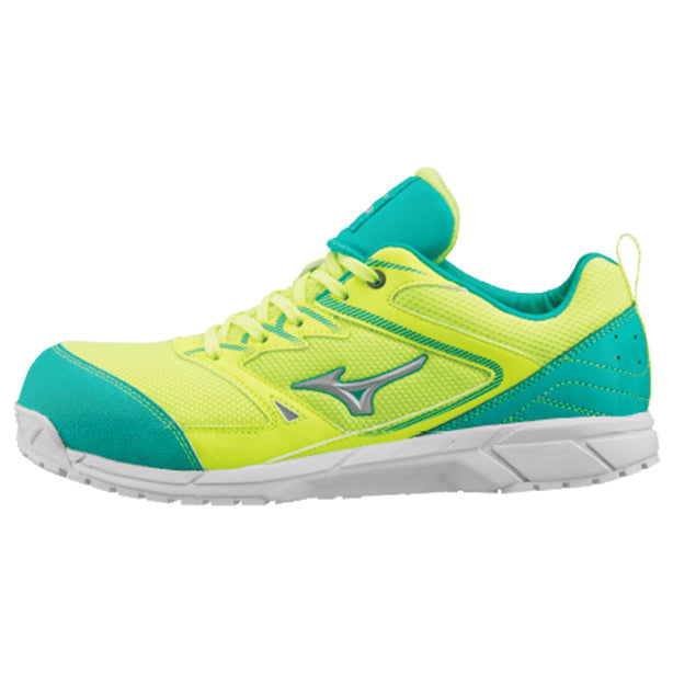 メーカー:MIZUNO 品名&品番:MIZUNO ATC-F1GA1803 ムレにくさNo1プロスニーカー オールマイティVS【JSAA A種認定】【耐滑】【普通作業用】(オプション表示用) カラー:イエロー × シルバー × グリーン