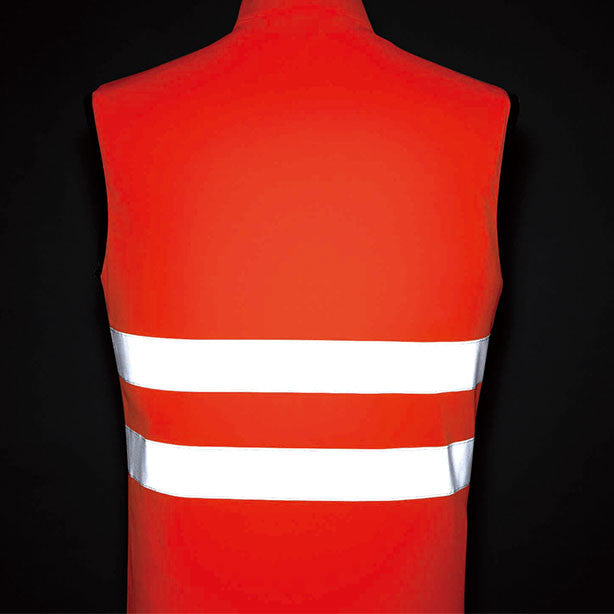 CLASS1高視認ニットベスト 商品コード:AS-PV-100S 後面反射時