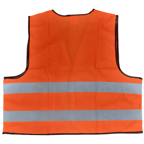 パトロールベスト PV-100【30枚セット】 商品コード:AS-PV-30S 色:R/オレンジ(オプション表示用)バックスタイル