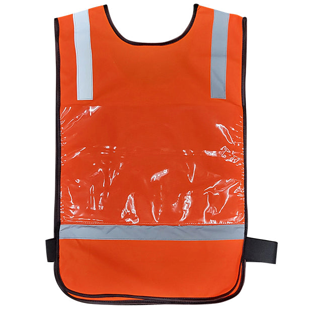 ゼッケンベスト ZV-200【30枚セット】 商品コード:AS-ZV-30S 色:R/オレンジ(オプション表示用)バックスタイル