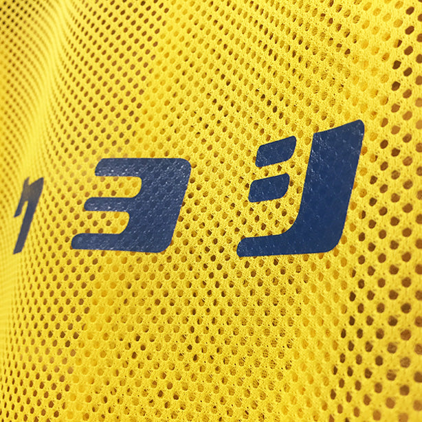 識別メッシュベスト 商品コード:DON-YKN950 名入れイメージ メッシュ生地でも印刷可能