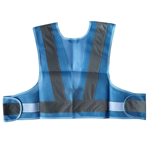 メーカー:MIZUKEI 品名&品番:爽メッシュ ショート丈(5941221 ~ 5941225) カラー:スカイブルー(バックスタイル)