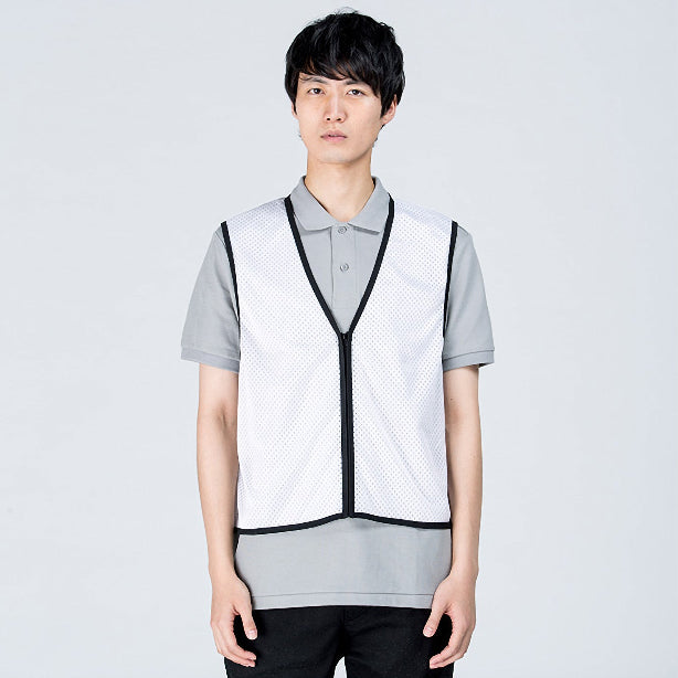 メーカー:TMS 品名&品番:トムス TMS-00036 ジップアップビブス 着用イメージ男性