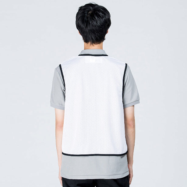 メーカー:TMS 品名&品番:トムス TMS-00036 ジップアップビブス 着用イメージ男性3