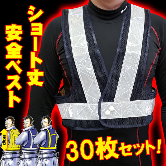 ショート丈安全ベスト 【30枚セット】(761~764) AS-PV-100S(オプション表示用)