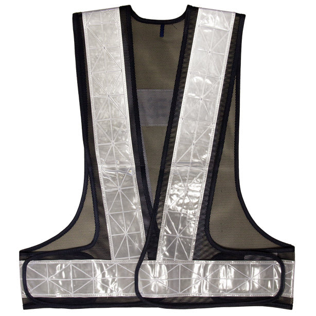 安全ベスト ダイヤカット反射材幅70mm 低価格で高品質のオリジナルベスト(7711~7714) 商品コード:ONO-7711 色:ネイビー × シルバー(オプション表示用)