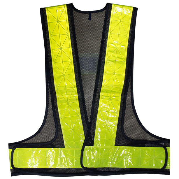 安全ベスト ダイヤカット反射材幅70mm 低価格で高品質のオリジナルベスト(7711~7714) 商品コード:ONO-7711 色:ネイビー × イエロー(一覧表示用)