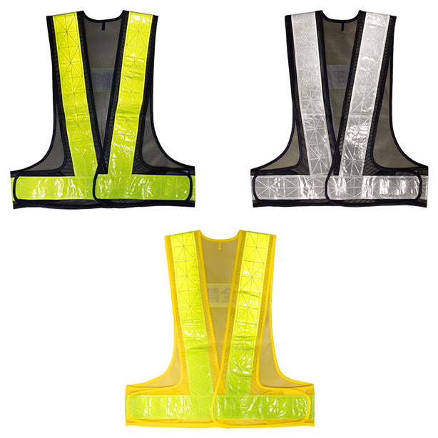 安全ベスト ダイヤカット反射材幅70mm 低価格で高品質のオリジナルベスト(7711~7714) 商品コード:ONO-7711 カラーバリエーション