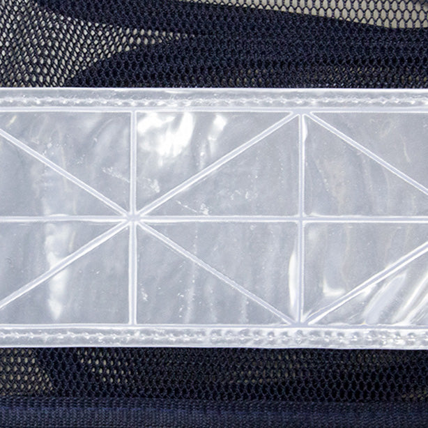 安全ベスト ダイヤカット反射材幅70mm 低価格で高品質のオリジナルベスト(7711~7714) 商品コード:ONO-7711 反射部拡大