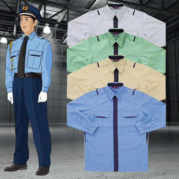 High-Tachibana TH-1357 警備春夏長袖カッターシャツ(男女兼用) TH-1357(オプション表示用)