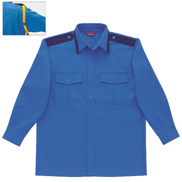 High-Tachibana TH-510 警備秋冬長袖カッターシャツ(男女兼用) 商品コード:TH-510 色:ブルー(オプション表示用)