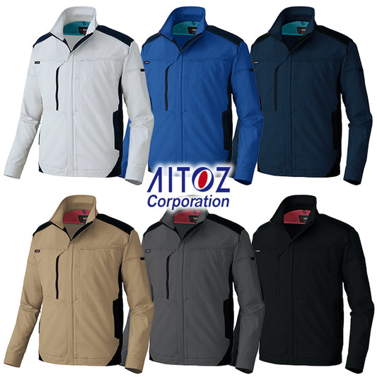 メーカー:AITOZ 品名&品番:AITOZ AZ-2401 ウルトラストレッチ長袖ブルゾン【通年】【男女兼用】(オプション表示用)