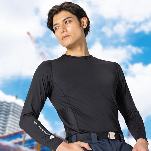 メーカー:ALTCO 品名&品番:ALPHAFORCE 23S001 冷感&全面消臭長袖コンプレッション 着用イメージ男性