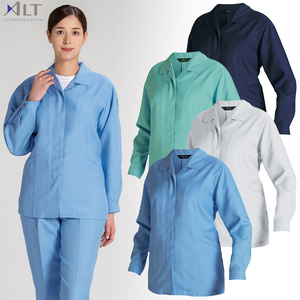 メーカー:ALTCO 品名&品番:IE2005 超制電女子長袖スモック【春夏】(オプション表示用)