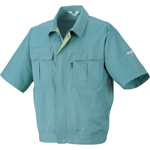 メーカー:ARIOKA 品名&品番:AO-884 半袖ジャンパー【DANGAS】(一覧表示用) カラー:オーシャンブルー×マスタード