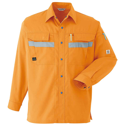 メーカー:ASAHICYO 品名&品番:AC-E6964 セーフティシャツ(オプション表示用)  カラー:オレンジ