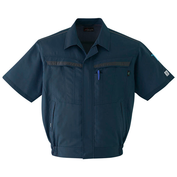 メーカー:ASAHICYO 品名&品番:AC-E7501 半袖ブルゾン(オプション表示用)  カラー:ネイビー