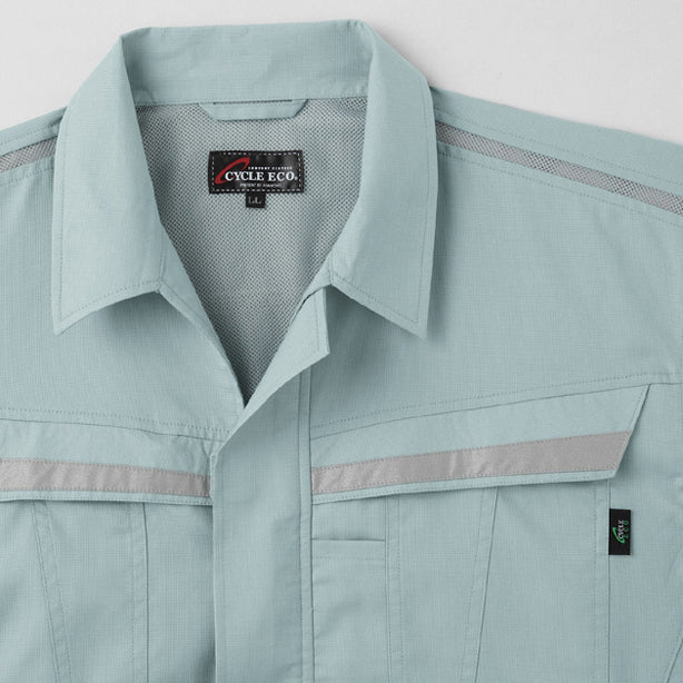 メーカー:ASAHICYO 品名&品番:AC-E7501 半袖ブルゾン 背当てメッシュ