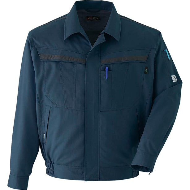 メーカー:ASAHICYO 品名&品番:AC-E7502 春夏長袖ブルゾン(一覧表示用)  カラー:ネイビー