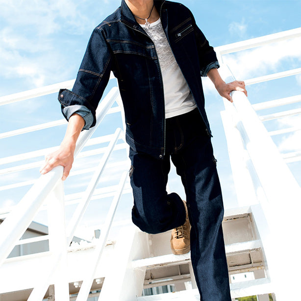 メーカー:ASAHICYO 品名&品番:カイハラデニム ジャケット K120 着用イメージ男性