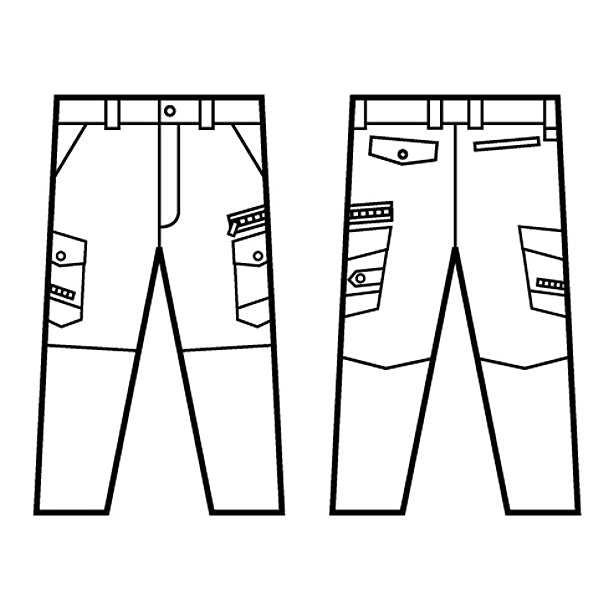 Jawin 56002 カーゴパンツ 商品コード:JC-56002 絵型