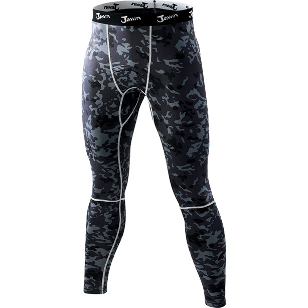 Jawin 58201 吸湿発熱 裏起毛コンプレッション【ロングパンツ】 商品コード:JC-58201 色:ブラックカモフラ(一覧表示用)